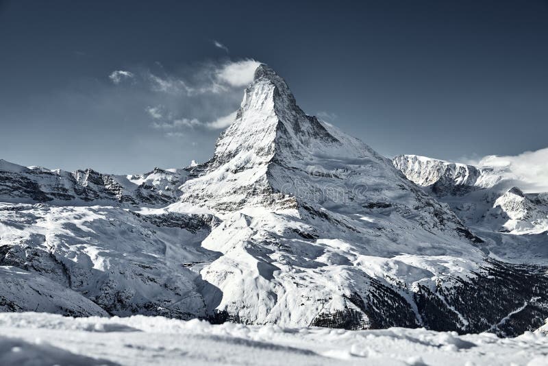 East Face Matterhorn Alps Switzerland Stock Photos - Free & Royalty ...