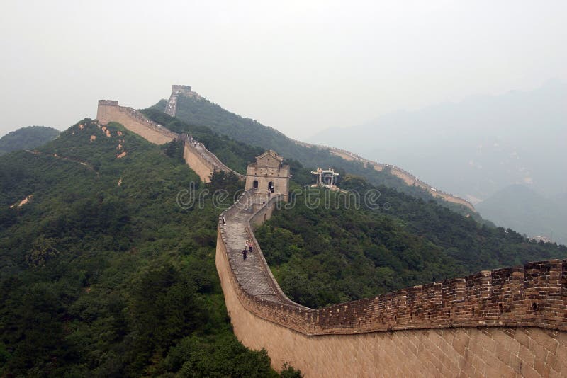 Velká čínská Zeď ond hory, Čína.