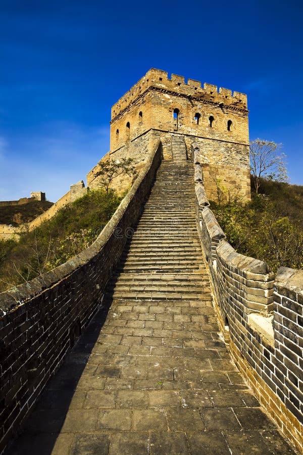 Great Wall Of China Guard Towers Stock Image Image of beautiful