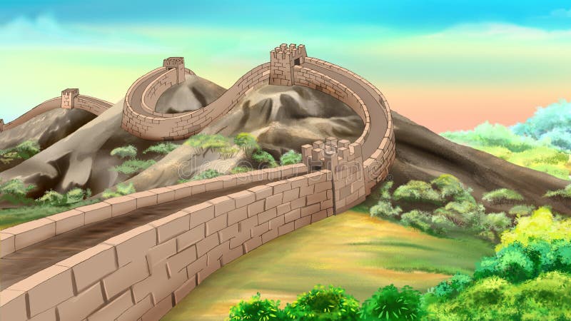 Great Wall of China vector illustration Great Wall of China vector illustration