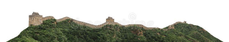 Great Wall of China isolated on white background