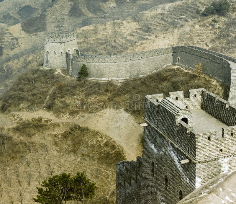 The Great Wall of China, Longest ManMade Structure in the World Stock