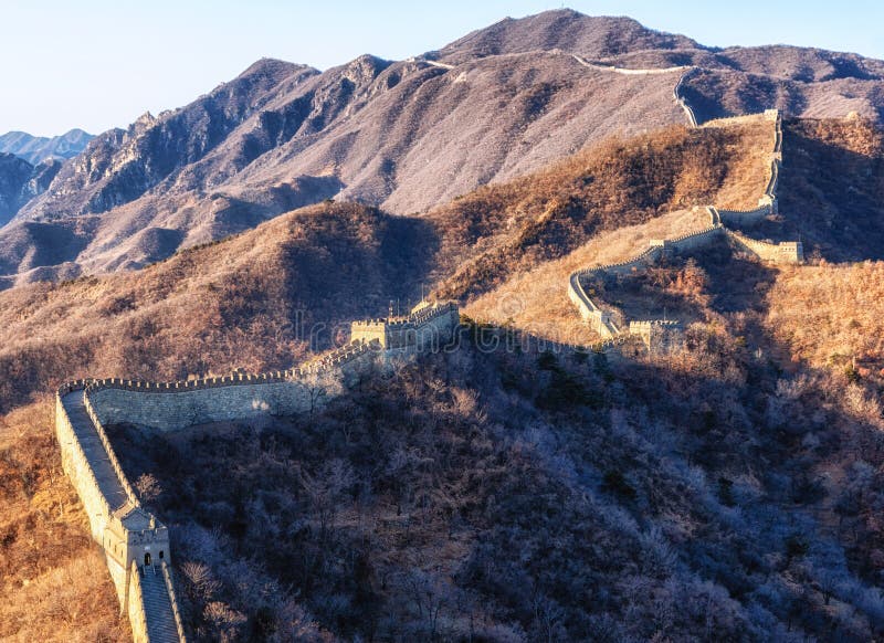 Chinese wall in the morning light - a Royalty Free Stock Photo