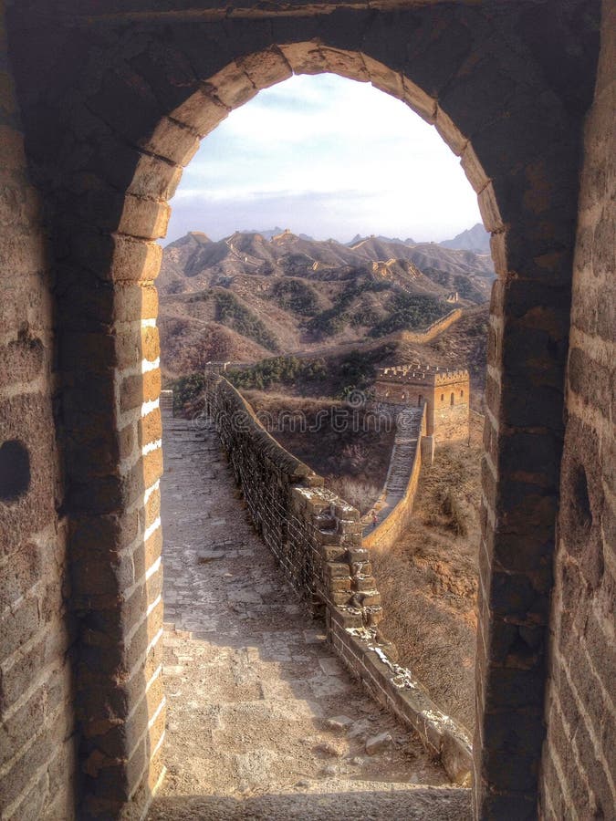 Great Wall China Watchtower Framing Stock Photos Free & RoyaltyFree