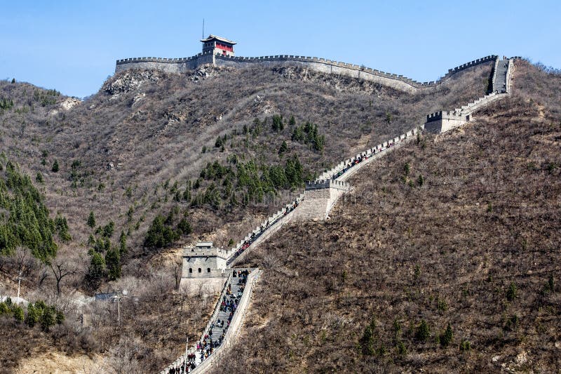 Great Wall near Beijing stock photo. Image of historic 28430808