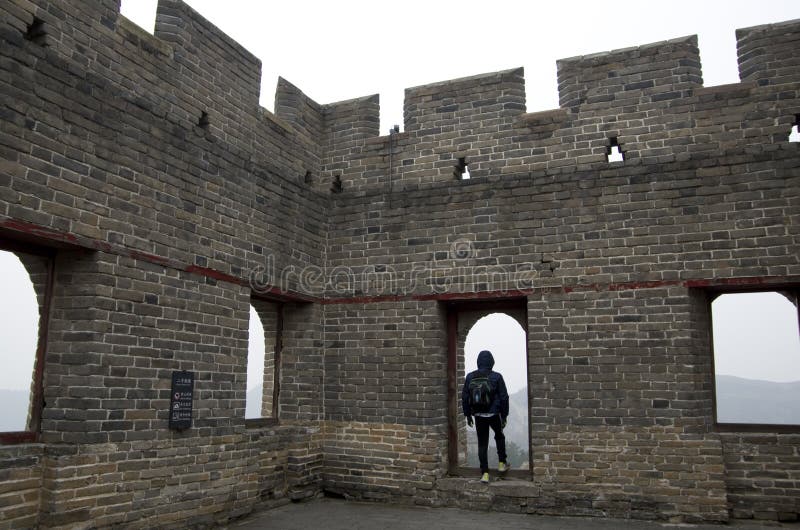 Great Wall tower Beijing Jinshanling royalty free stock photo Great Wall tower Beijing Jinshanling royalty free stock photo