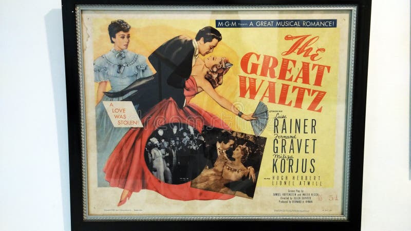 The great waltz poster stock image The great waltz poster stock image