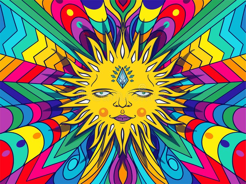 Beautiful Hippie Trippy Pattern Graphic by Lazy Sun · Creative Fabrica