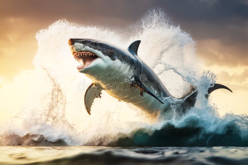 shark jumping out of water hd