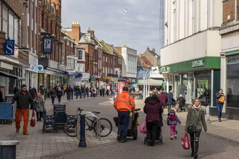 King Street Shops Great Yarmouth UK Editorial Stock Photo Image of