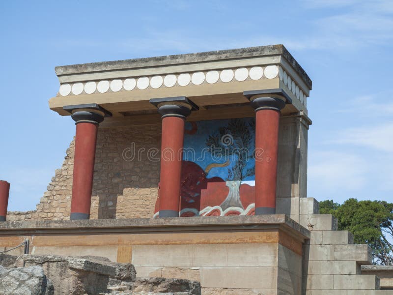 Grecja, Crete, Knossos pałac datuje od 1900BC, architektonicznego i archeologicznego miejsca, zdjęcia stock Grecja, Crete, Knossos pałac datuje od 1900BC, architektonicznego i archeologicznego miejsca, zdjęcia stock