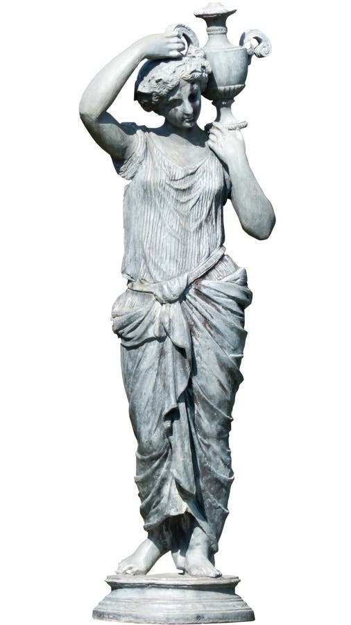 Grecka kobiety statua odizolowywająca