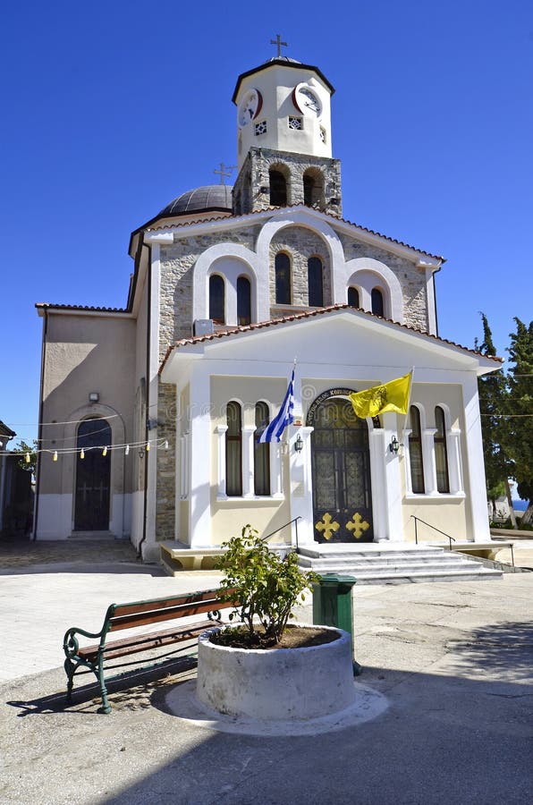 Kavala Church and Apostle Paul Monument Stock Image Image of details