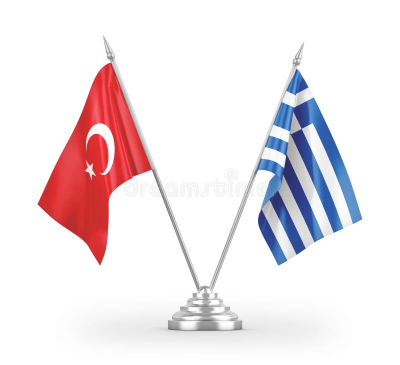 Greece and Turkey Neighbor Countries Relations Concept. Turkish and