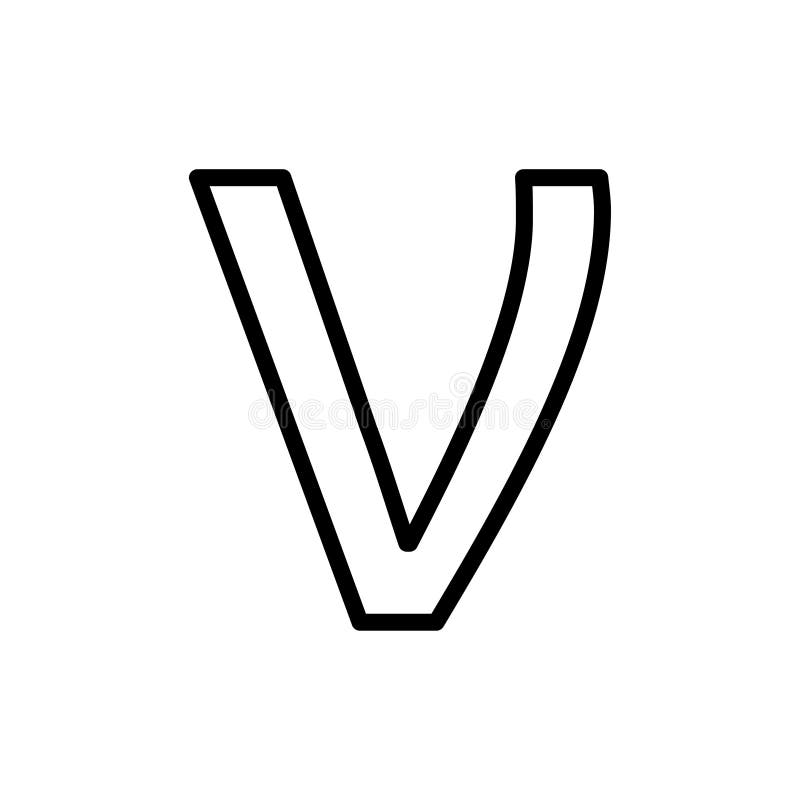 Nu Greek alphabet design trendy royalty free illustration