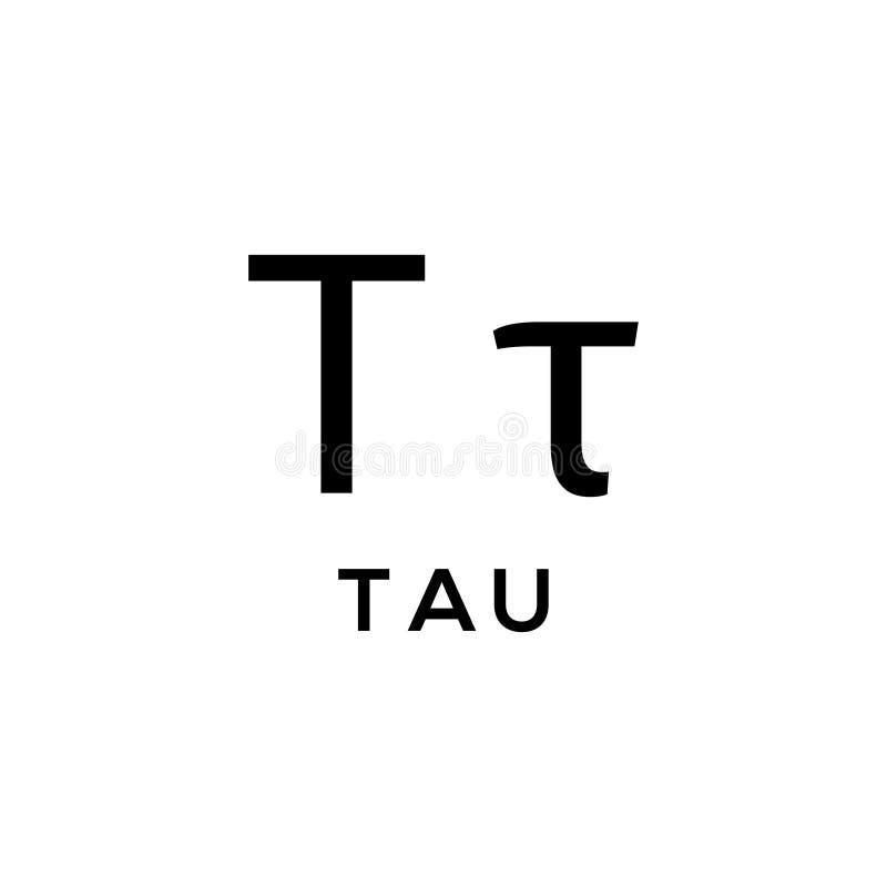 Tau Greek alphabet design trendy vector illustration