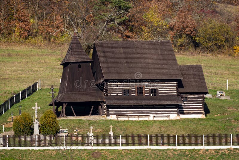 Wooden Church of St Lucas the Evangelist in a village Brezany, Slovakia