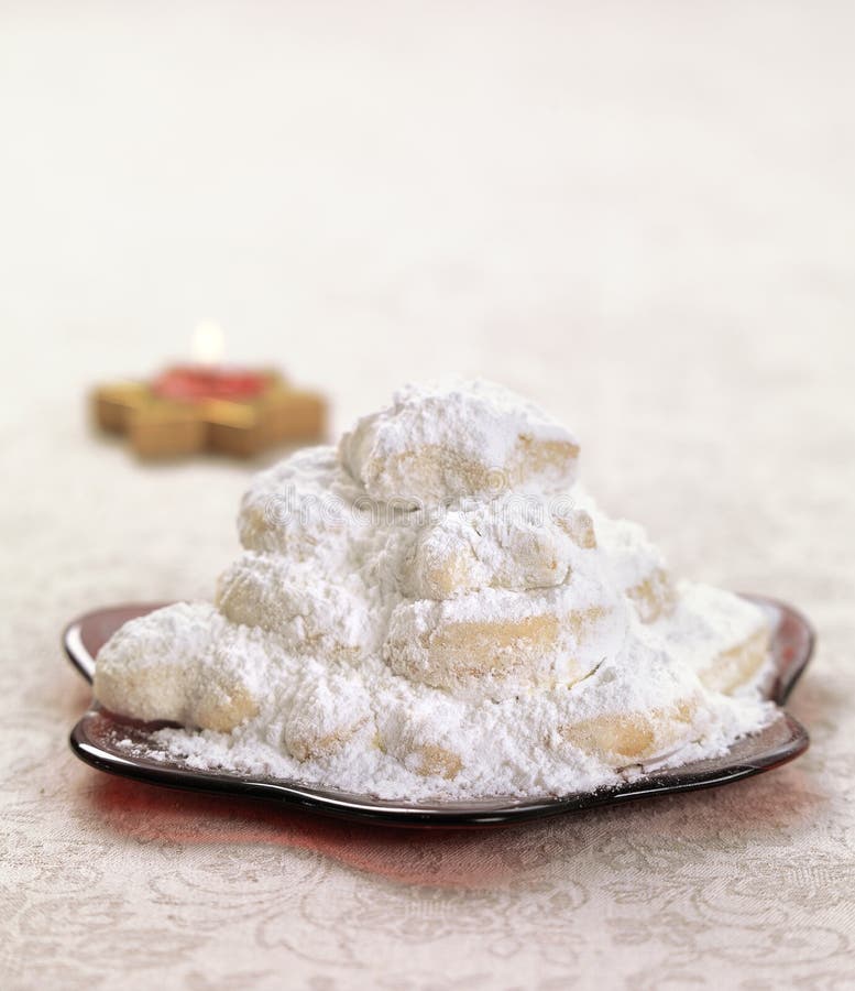 Greek Christmas Dessert(kourabiedes) Stock Image Image of butter
