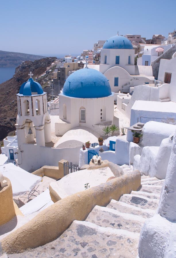 Greek churches with steps