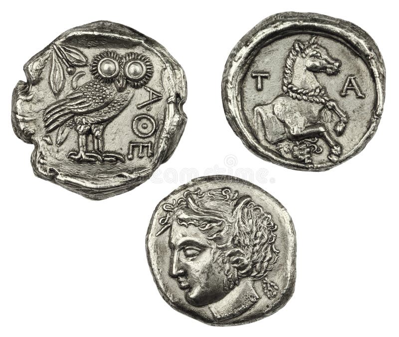 Greek Coins royalty free stock photo Greek Coins royalty free stock photo