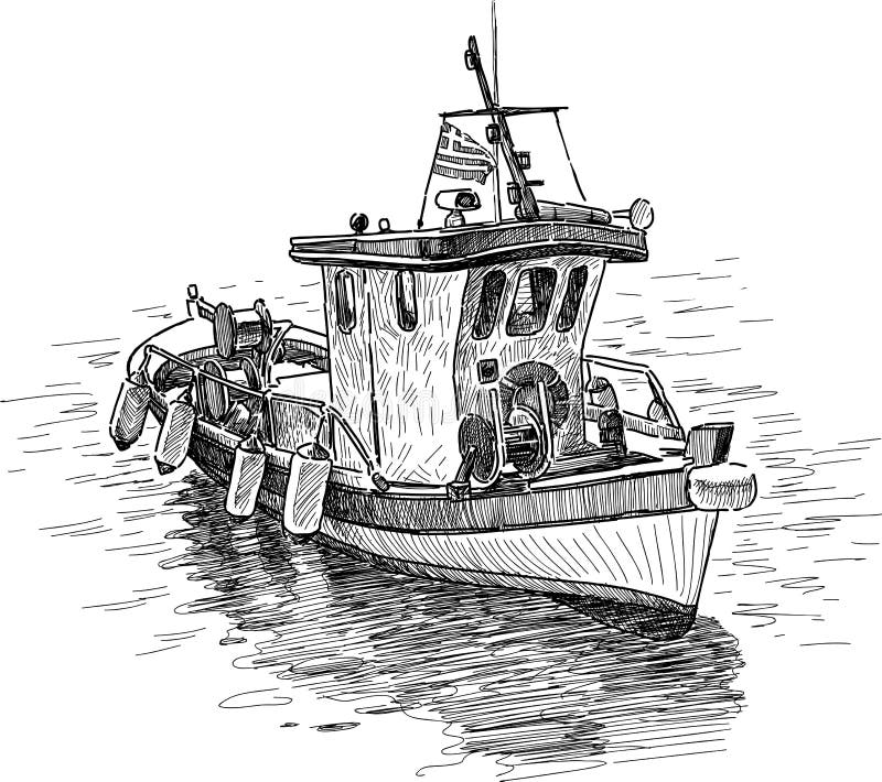 Greek fishing boat stock vector. Illustration of ...
