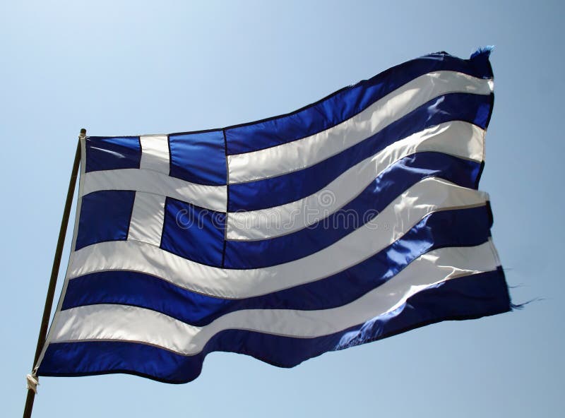 Griechisch flagge ist ein Freiheit.