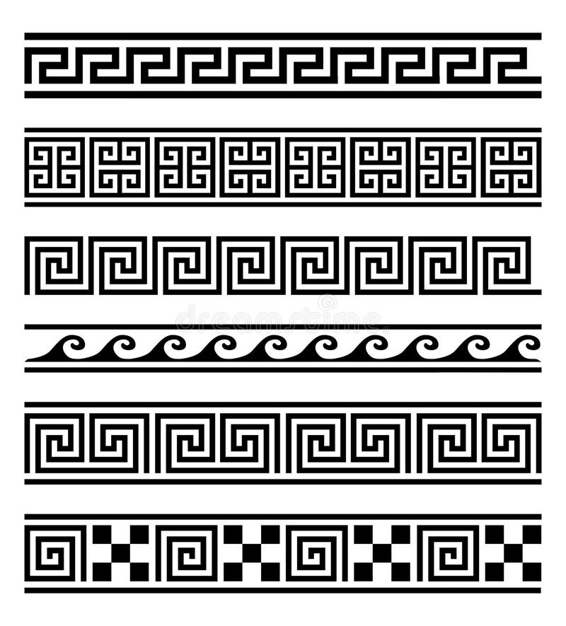 Greek frames vector collection