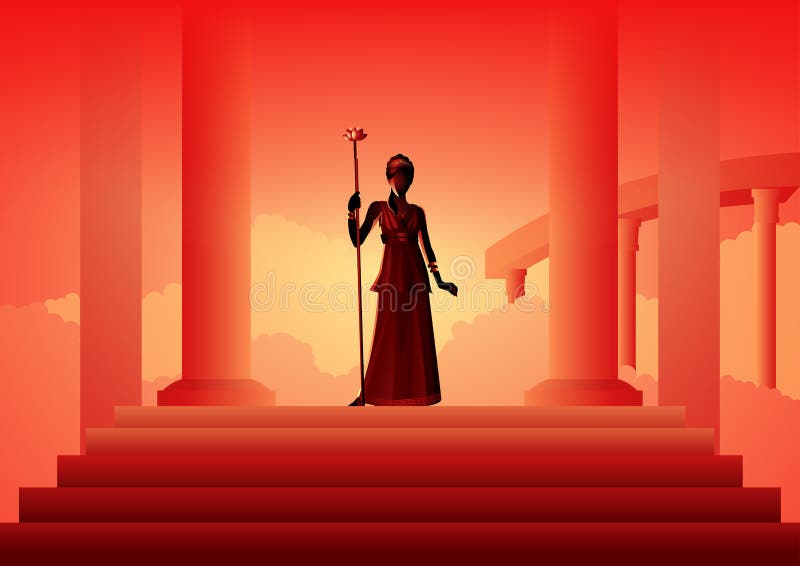 Greek Gods And Goddess Hera Stock Vector - Illustration Of Tradition,  Queen: 156539548