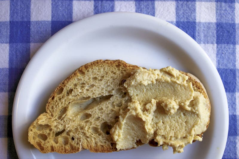 Greek Hummus on Whole Wheat Bread Stock Image Image of closeup, food