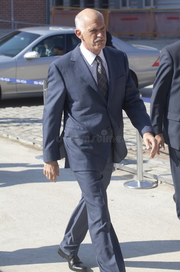 Greek Prime Minister Papandreou Editorial Stock Photo Image of