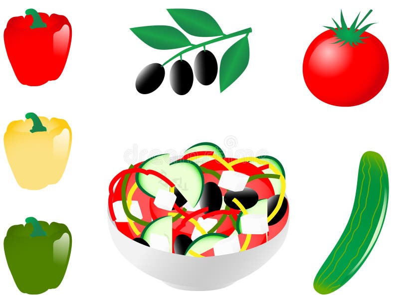 Greek salad royalty free illustration Greek salad royalty free illustration