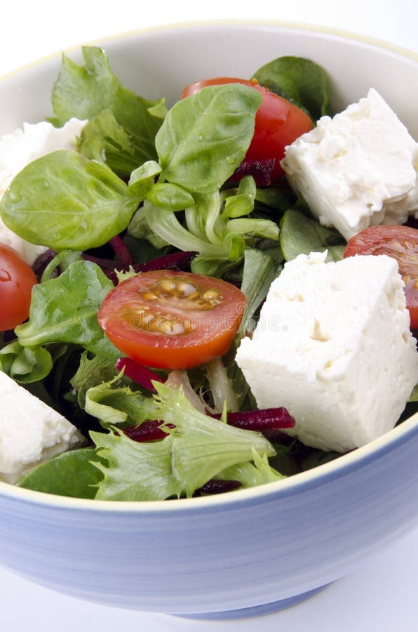 Greek Salad with Goat Cheese Stock Image Image of organic, seasonal