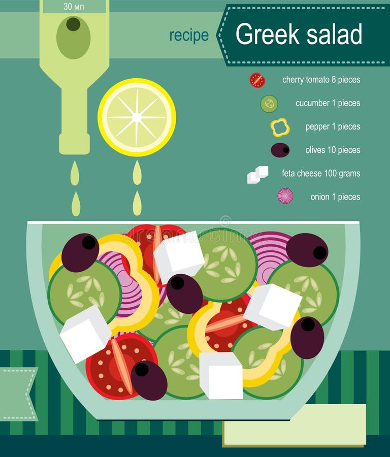 Greek salad stock illustration Greek salad stock illustration