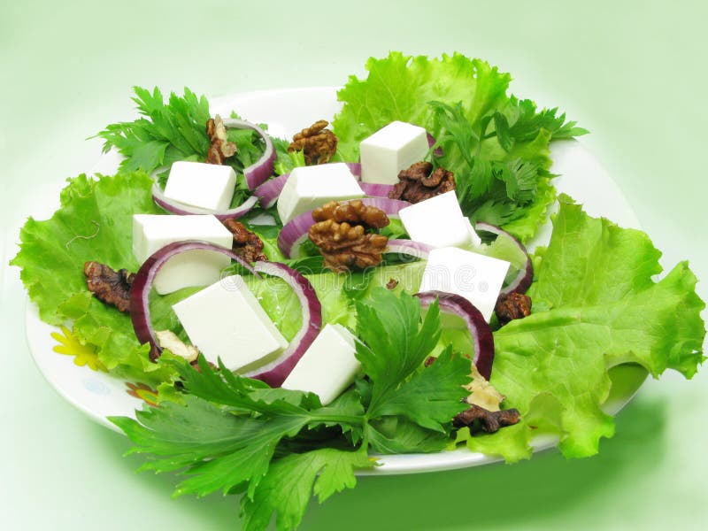 Greek salad with walnut