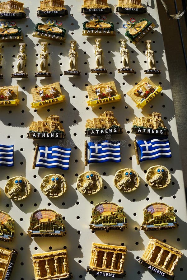 Greek Souvenirs in Athens ,Greece Stock Photo Image of plato, plaka