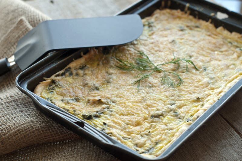 Greek spinach pie stock image