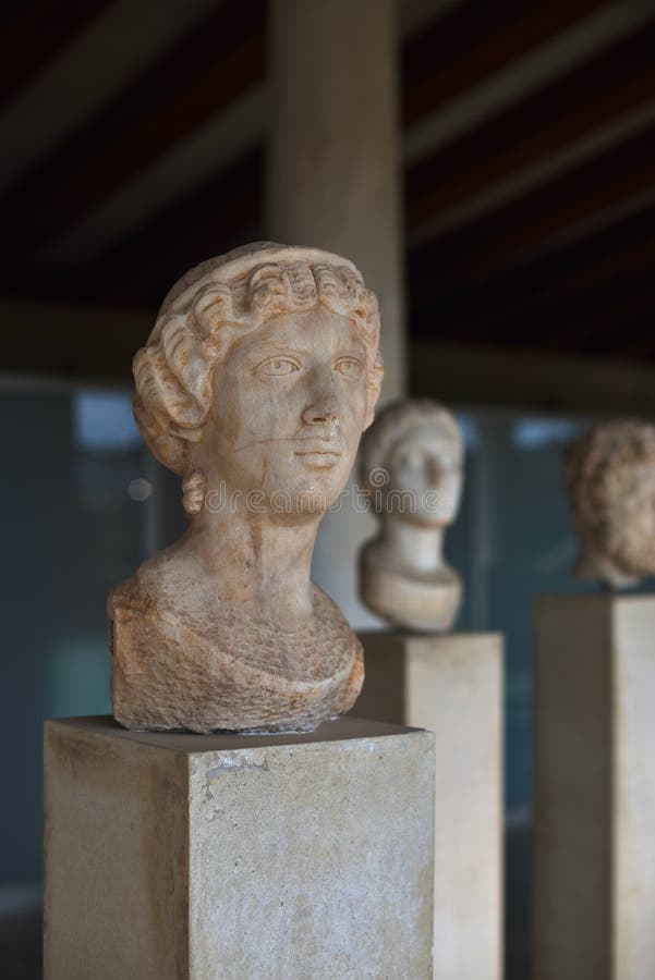 Greek statues in museum of Acropolis in Athens, Greece royalty free stock photos