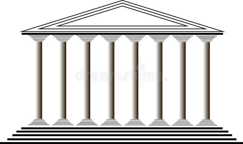 Greek temple stock illustration