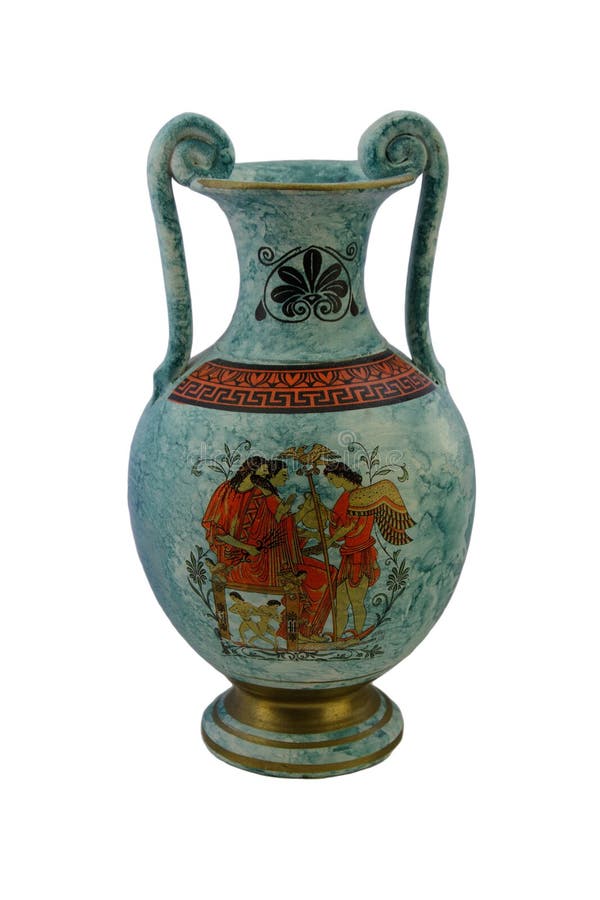 Decorated greek vase stock photo. Image of handmade, brown 20281090