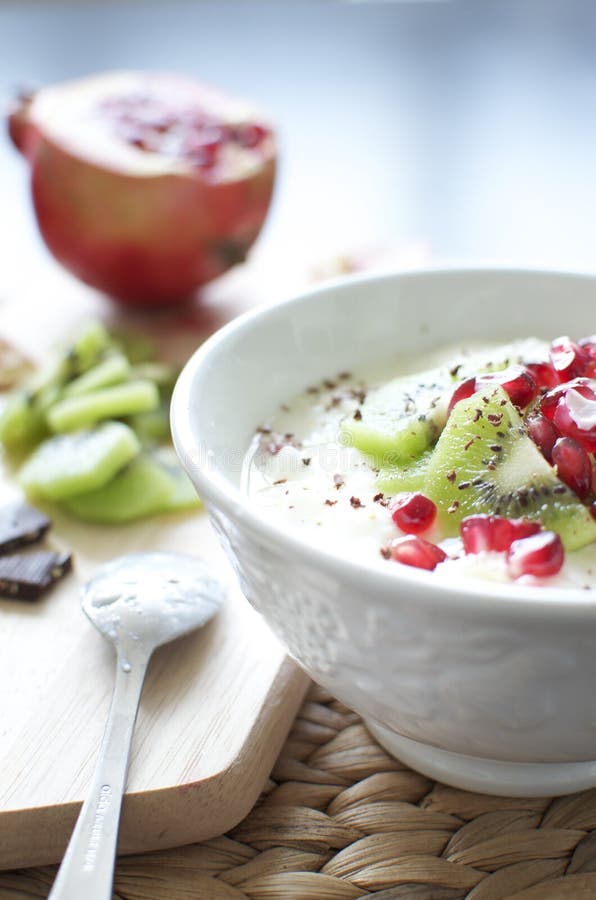 Greek Yogurt with Kiwi and Pomegranate