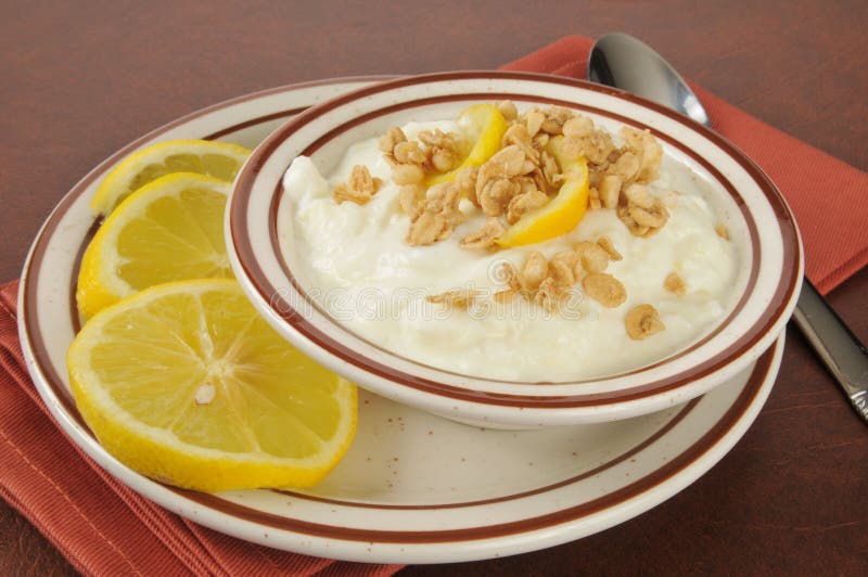 Greek yogurt with lemons
