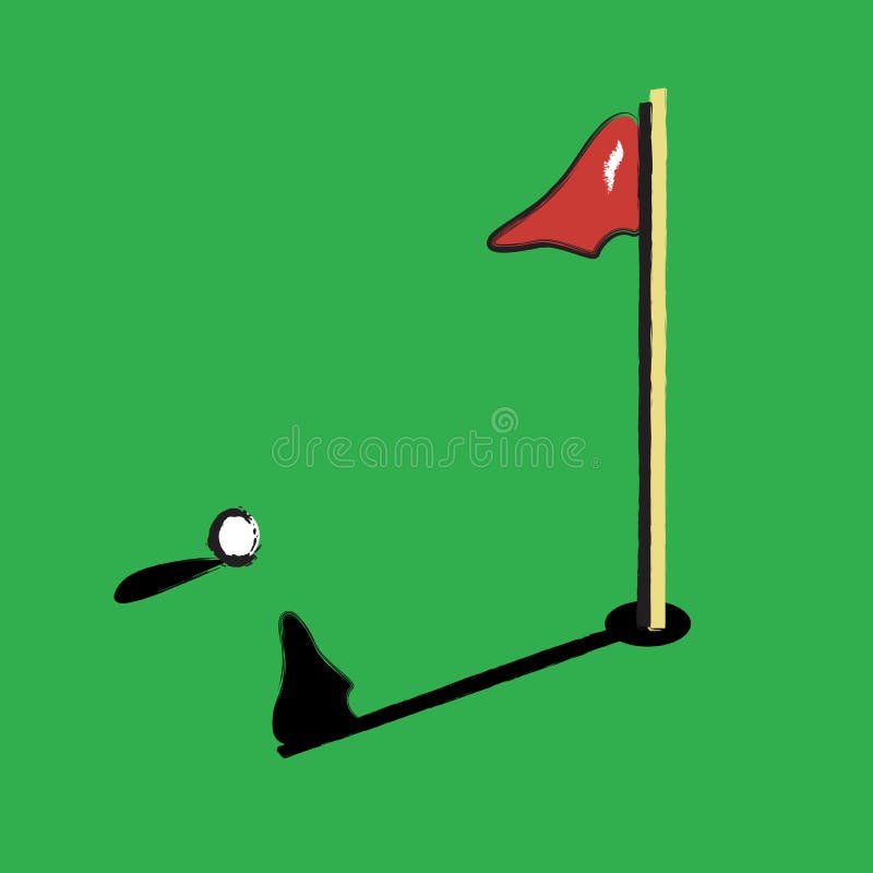Golf Pin Green Stock Illustrations 531 Golf Pin Green Stock