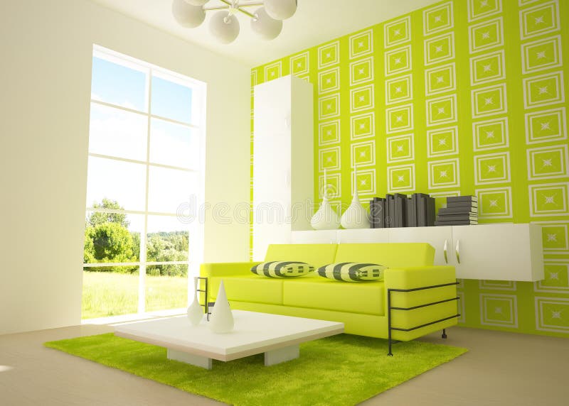 Green 3d interior