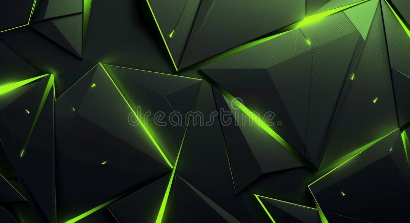 Fond abstract verde cu triunghiuri și linii. Un fundal abstract verde care prezintă un model de forme geometrice, inclusiv triunghiuri și linii. compoziția este dinamică și modernă, cu elemente intersectate care creează un sentiment de mișcare și de profunzime. ai generativ generat