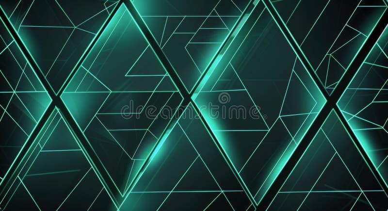 Fond abstract verde cu triunghiuri și linii royalty free stock photography