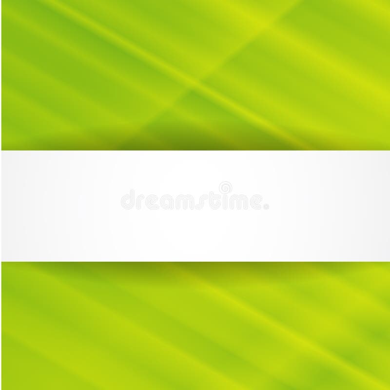 Green Abstract Background with White Banner Stock Vector - Illustration