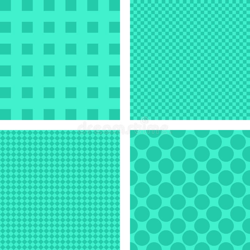 Green Abstract Geometric Shape Wallpaper Set Stock Vector Illustration of fabric, backdrop