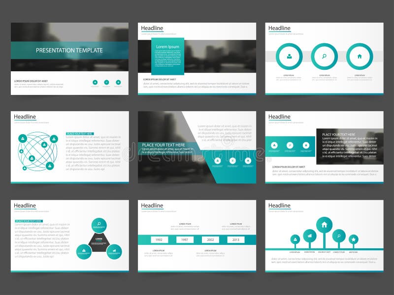 Green Abstract presentation templates, Infographic elements template flat design set for annual report brochure flyer leaflet vector illustration Green Abstract presentation templates, Infographic elements template flat design set for annual report brochure flyer leaflet vector illustration
