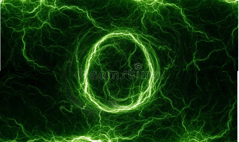 Green alien lightning vector illustration