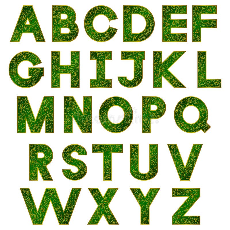 green-alphabet-stock-vector-illustration-of-languahe-42392333